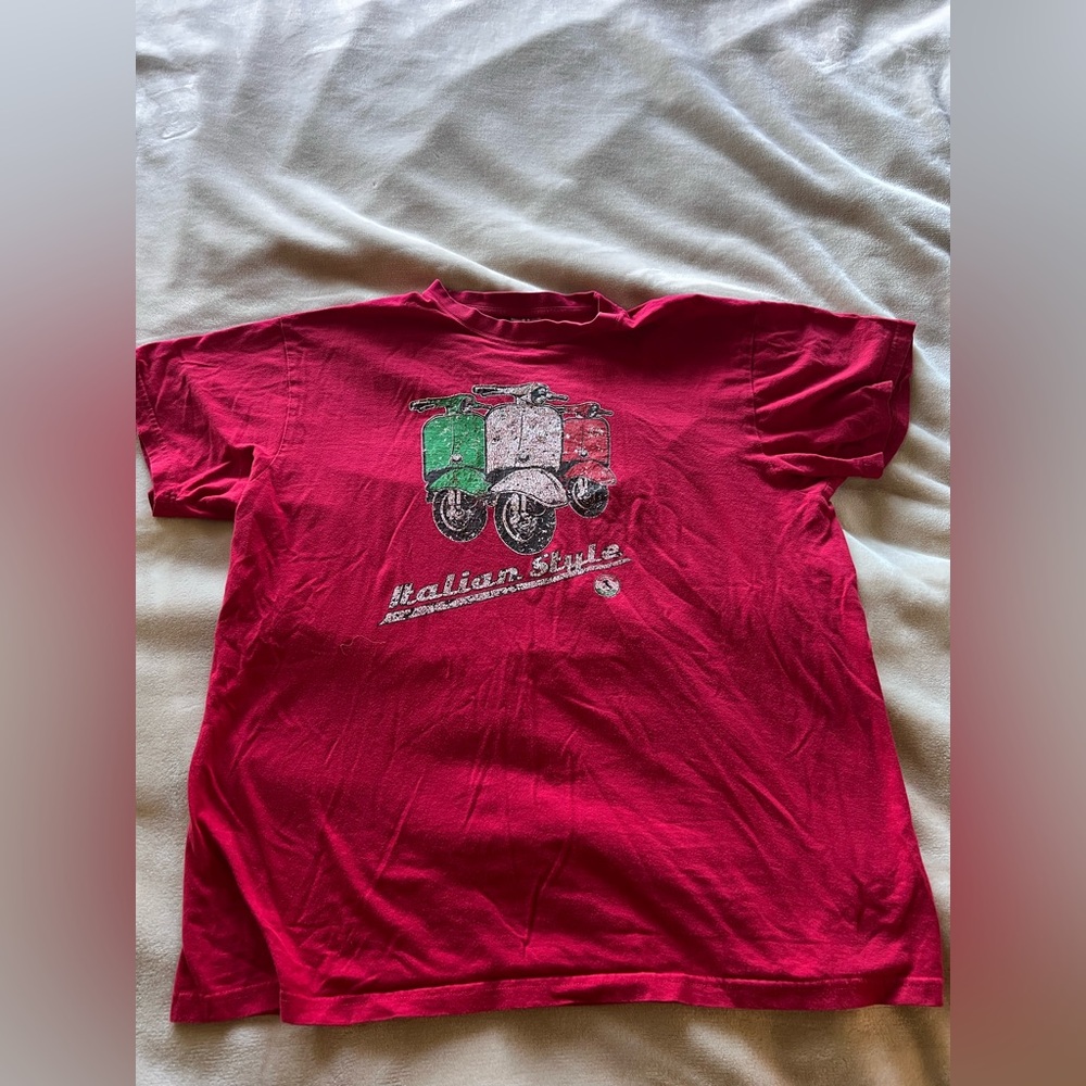 Italy Vespa Italian shirt red size XL